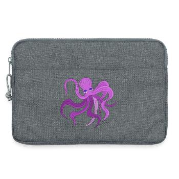 Une pieuvre moelleuse balançant des tentacules - Sacoche pour ordinateur portable 13 pouces - gris chiné - Devant