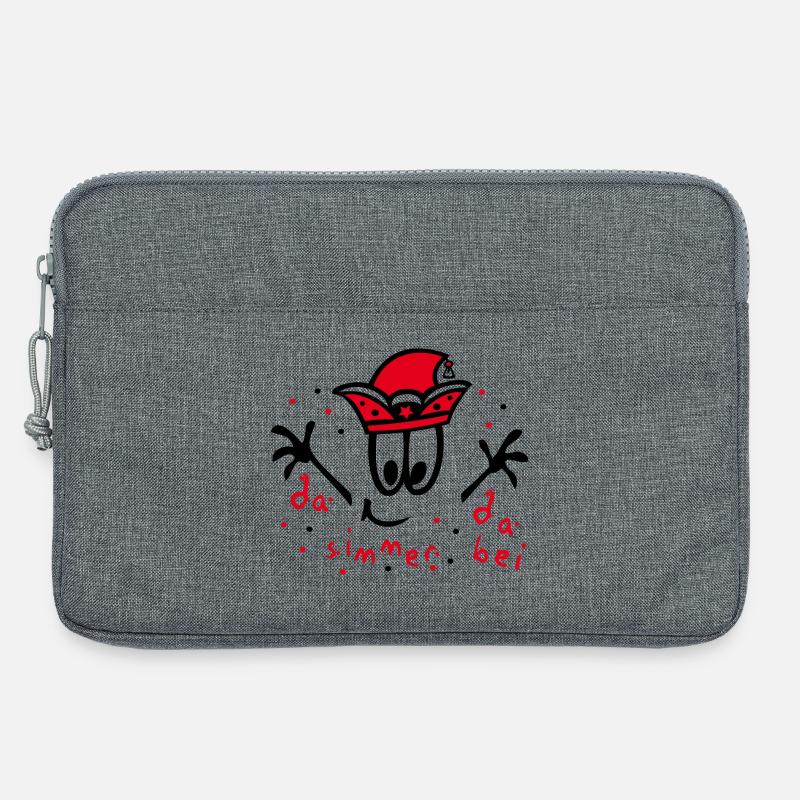 Fasching mit Konfetti, Karneval - Laptoptasche 13" - Grau meliert