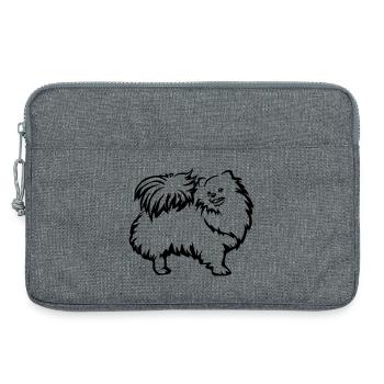 Dwarf spitz - Laptop bag 13" - heather grey - Front
