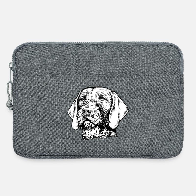 Magyar Viszla Drahthaar 01 sw - Laptoptasche 13" - Grau meliert