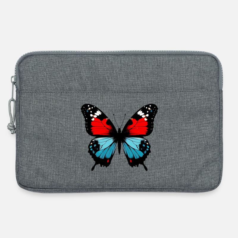 Schmetterling - Laptoptasche 13" - Grau meliert