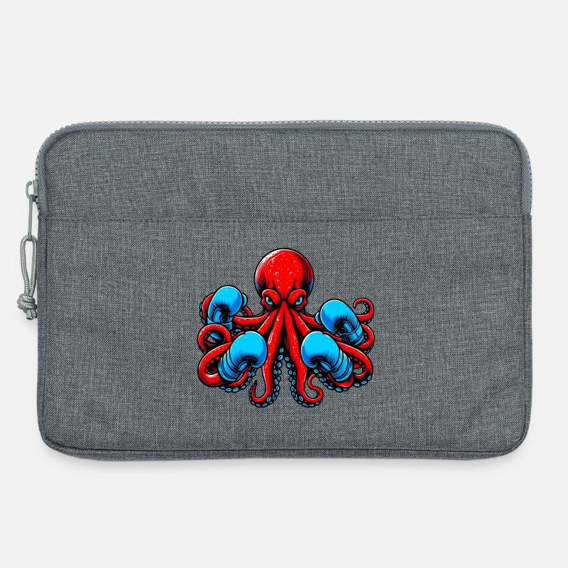 Krake - Laptoptasche 13" - Grau meliert