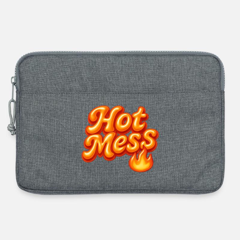 hot mess / y2k statement design - Laptoptasche 13" - Grau meliert