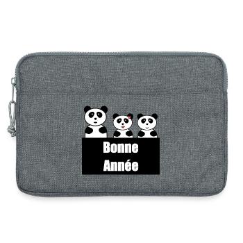 BONNE ANNEE. SAINT SYLVESTRE. NOUVELLE ANNÉE - Sacoche pour ordinateur portable 13 pouces - gris chiné - Devant