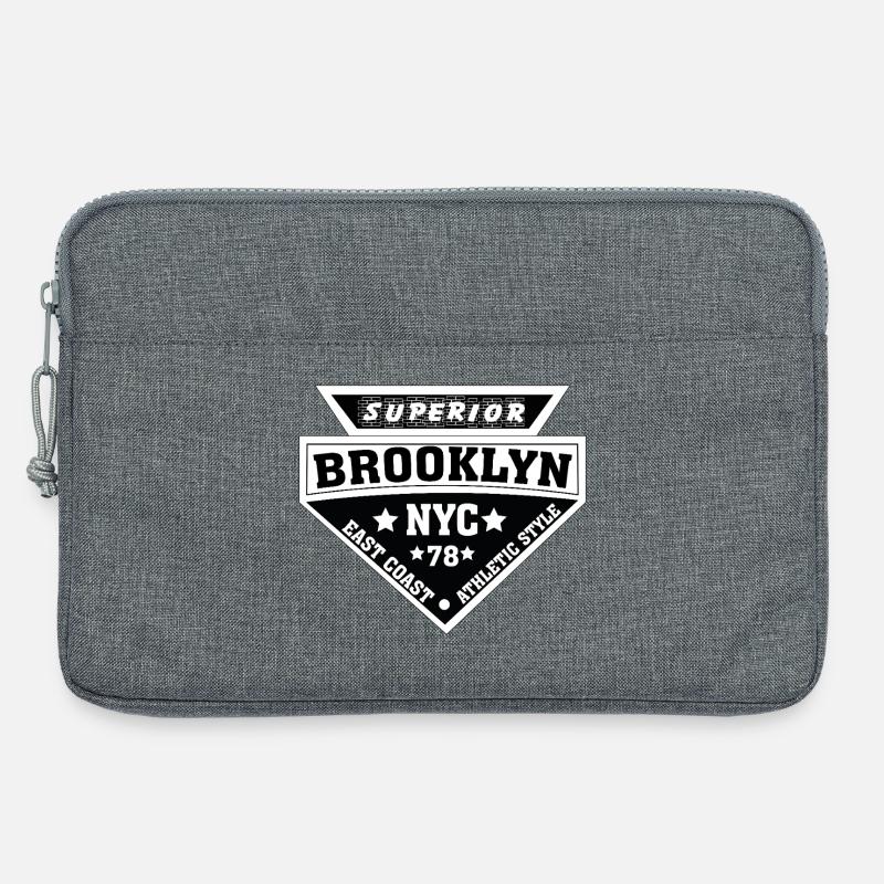 Brooklyn NYC Athletic Shield - Laptop bag 13" - heather grey