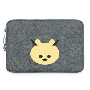 Gehörnter Bär Kuschel-Symbol - Laptoptasche 13" - Grau meliert - Vorne
