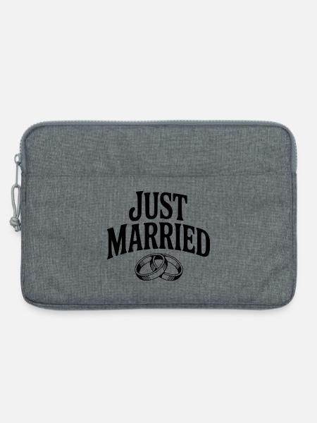 frisch verheiratet - Laptoptasche 13" - Grau meliert