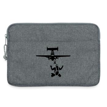 skydiving - Laptop bag 13" - heather grey - Front