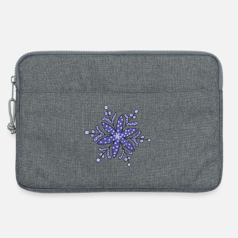 blaue_Schneeflocke - Laptoptasche 13" - Grau meliert