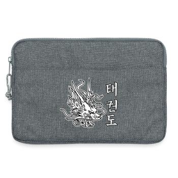 Taekwondo Drache – asiatisches Kampfsport-Design - Laptoptasche 13" - Grau meliert - Vorne