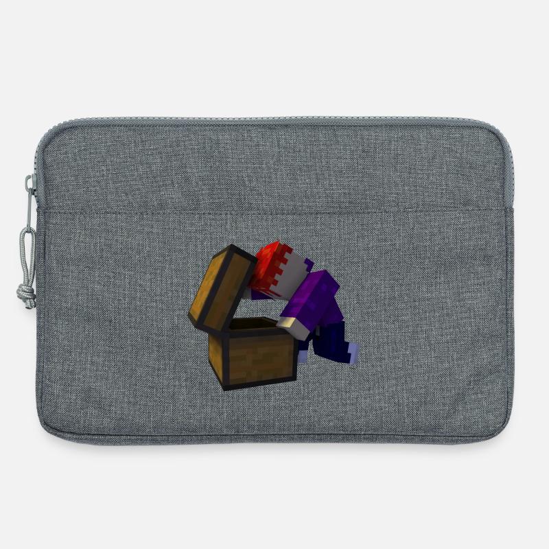 Voxel Schatztruhe Fundstück - Laptoptasche 13" - Grau meliert