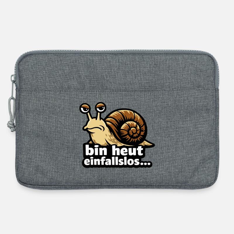 Gelangweilte Schnecke: Bin heut einfallslos - Laptoptasche 13" - Grau meliert