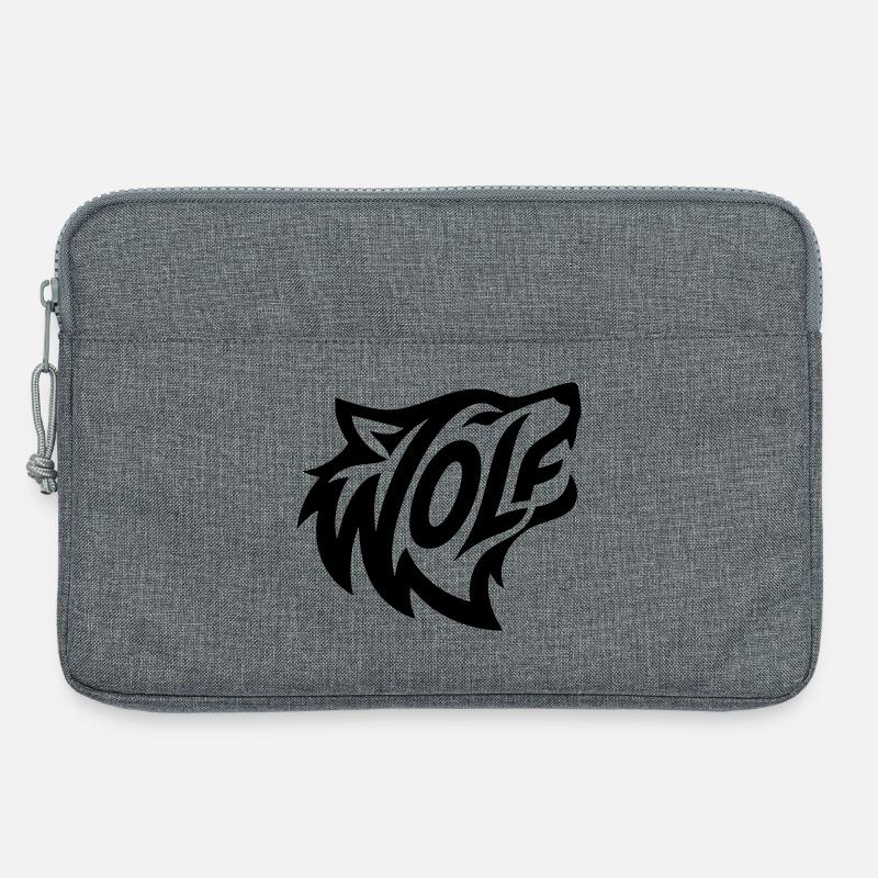 Wild wolf - Laptop bag 13" - heather grey