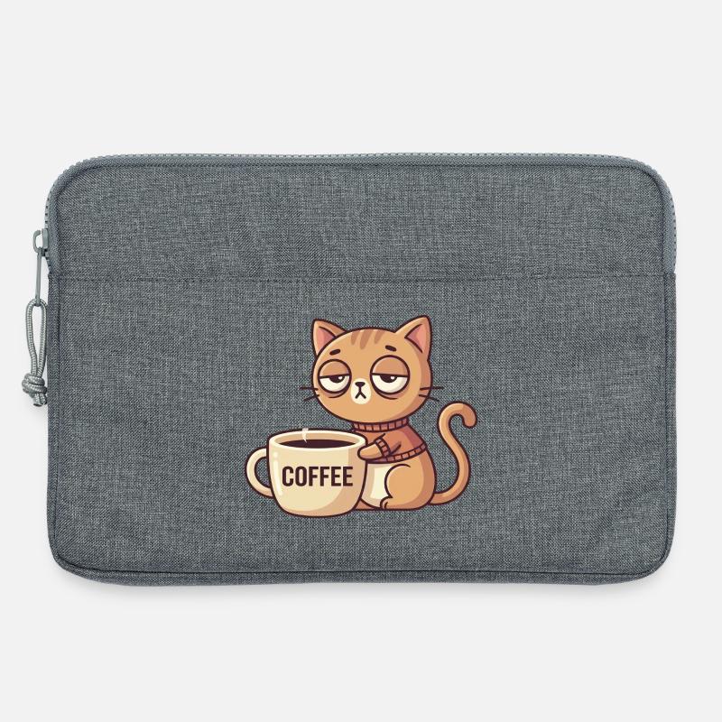 Kätzchen Kaffee Charm - Laptoptasche 13" - Grau meliert