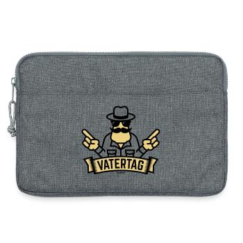 Vatertag Handzeichen (Männertag / Herrentag / 2C) - Laptoptasche 13" - Grau meliert - Vorne