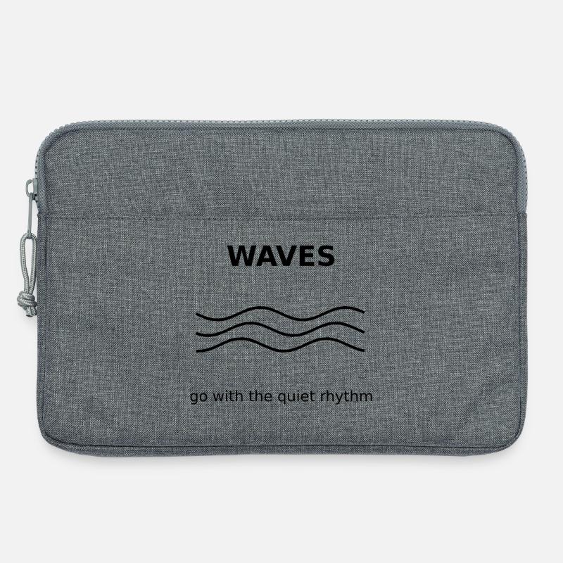 Wellen - Laptoptasche 13" - Grau meliert