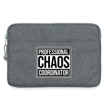 Chaos Coordinator Lustig Titel Eltern Lehrer Logo - Laptoptasche 13" - Grau meliert - Vorne