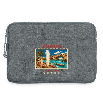 Marque de voyage vintage Tonga Tongatapu - Sacoche pour ordinateur portable 13 pouces - gris chiné - Devant