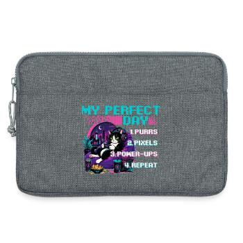 Gamer Gaming Cat Video Game - Laptoptasche 13" - Grau meliert - Vorne
