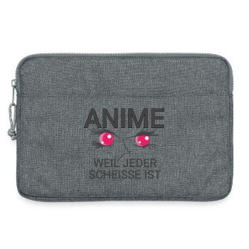 Citation d’anime - Sacoche pour ordinateur portable 13 pouces - gris chiné - Devant