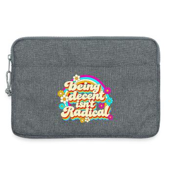 Being Decent Isn't Radical Retro - Laptoptasche 13" - Grau meliert - Vorne