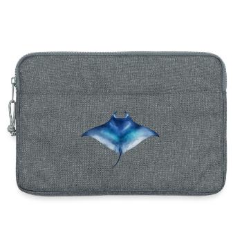 Wasserfarbener Mantarochen - Laptoptasche 13" - Grau meliert - Vorne
