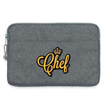 Chef Krone - Laptoptasche 13" - Grau meliert - Vorne
