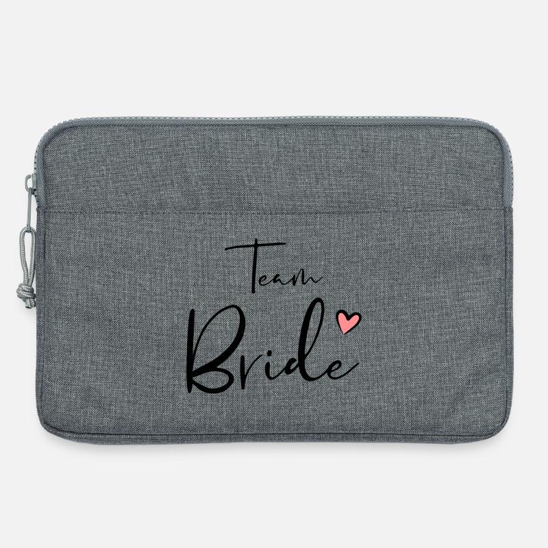 Team Bride Herz Junggesellinnenabschied Geschenk - Laptoptasche 13" - Grau meliert
