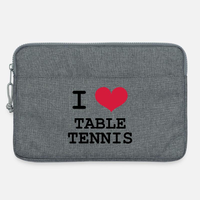 I Love Table Tennis - Laptoptasche 13" - Grau meliert