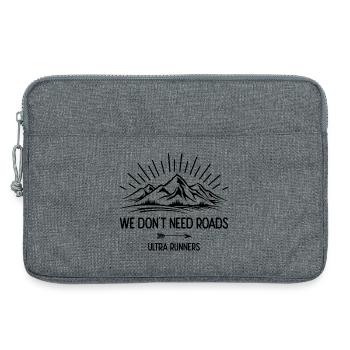 Wir brauchen keine Straßen. Ultra-Läufer - Laptoptasche 13" - Grau meliert - Vorne