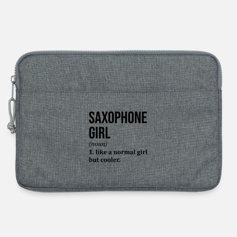 Saxophon - Laptoptasche 13" - Grau meliert