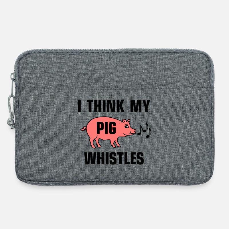 I think my pig whistles - Mein Schwein pfeift - Laptoptasche 13" - Grau meliert