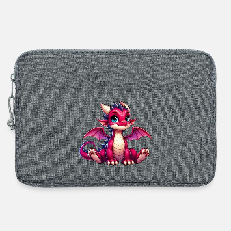 Drache - Laptoptasche 13" - Grau meliert