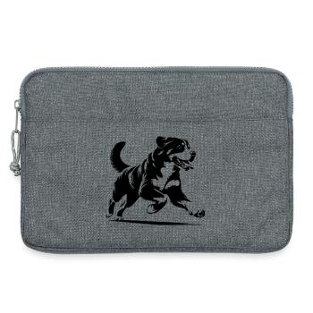 Berner Sennenhund - Laptoptasche 13" - Grau meliert - Vorne