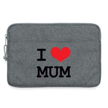 Ich liebe meine Mutter - Muttertag - Laptoptasche 13" - Grau meliert - Vorne