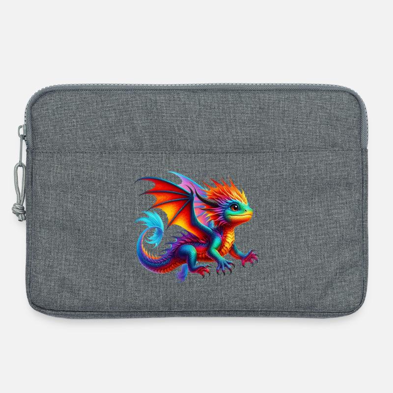 Drache - Laptoptasche 13" - Grau meliert