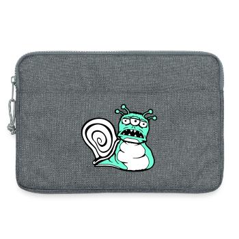 snail alien monster Halloween extraterrestrial - Laptop bag 13" - heather grey - Front