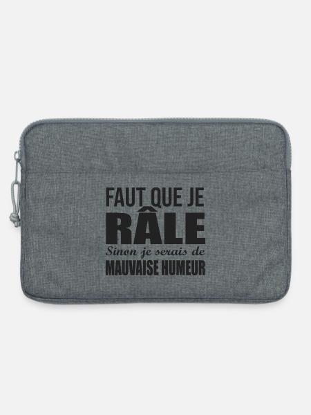 Ich muss mich beschweren, Humor, Sarkasmus, sich beschweren - Laptoptasche 13" - Grau meliert