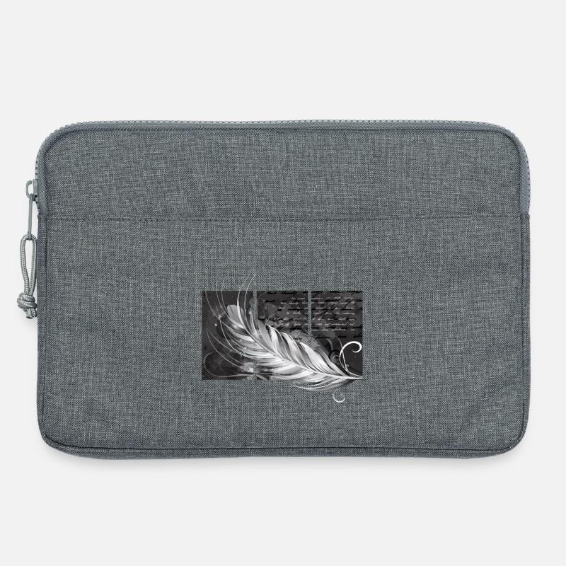 Feder-Triptychon - Laptoptasche 13" - Grau meliert