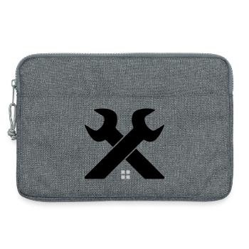 Home & Craft Logo – Wrench Crossed - Laptop bag 13" - heather grey - Front