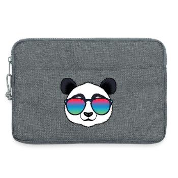 Panda Regenbogen-Sonnenbrille - Laptoptasche 13" - Grau meliert - Vorne
