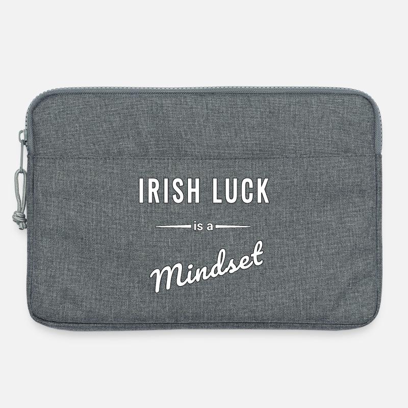 Irish Luck ist eine Frage des Mindsets - Laptoptasche 13" - Grau meliert