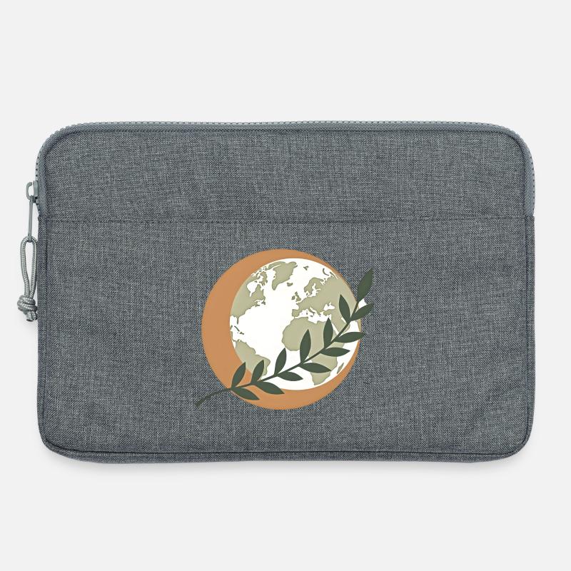 Green Peace Globe - Laptoptasche 13" - Grau meliert