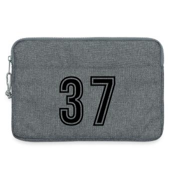 Symbole numérique 37 - Sacoche pour ordinateur portable 13 pouces - gris chiné - Devant