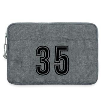 35 Symbole numérique - Sacoche pour ordinateur portable 13 pouces - gris chiné - Devant