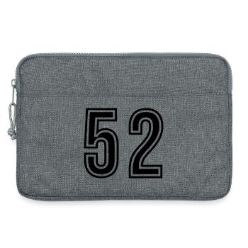 52 Symbole numérique - Sacoche pour ordinateur portable 13 pouces - gris chiné - Devant