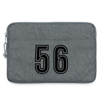 56 Symbole numérique - Sacoche pour ordinateur portable 13 pouces - gris chiné - Devant
