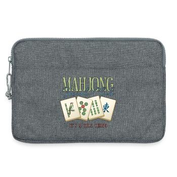 Mahjong Social Club Club Fliesen-Ding - Laptoptasche 13" - Grau meliert - Vorne