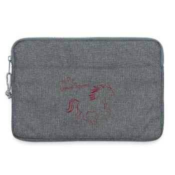 Isi Pisi Lemon Squeezi Bourgogne par Maison Bichon - Sacoche pour ordinateur portable 13 pouces - gris chiné - Devant