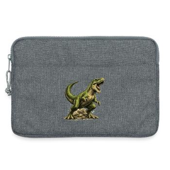 Tyrannosaurus Rex T-Rex Dinosaurier Urzeit Motiv - Laptoptasche 13" - Grau meliert - Vorne